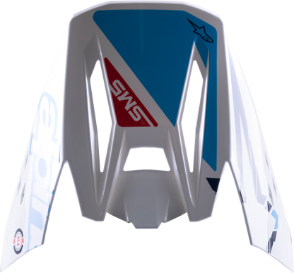 S M5 Action Visor White/Cyan/Blue