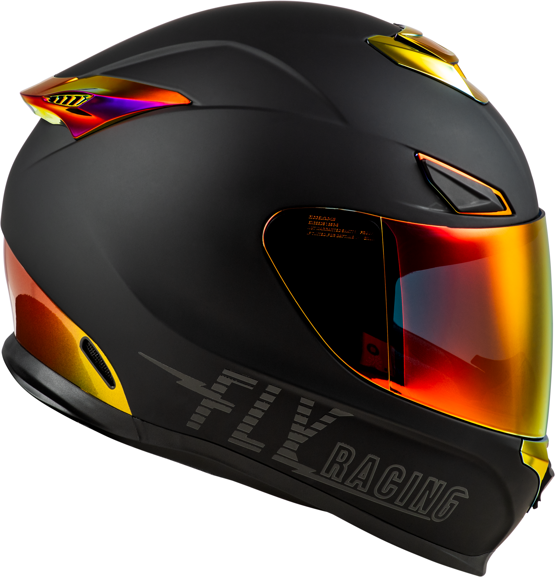 Sentinel Recon Helmet Matte Black/Fire Chrome Lg