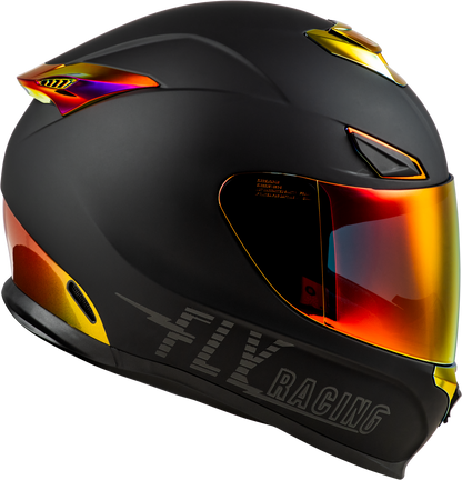 Sentinel Recon Helmet Matte Black/Fire Chrome Lg