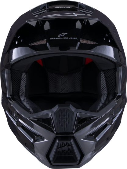 Sm3 Solid Helmet Black Glossy Md