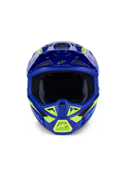 Sm7 Deed Helmet Blue/Ylw Fluo Glossy Md