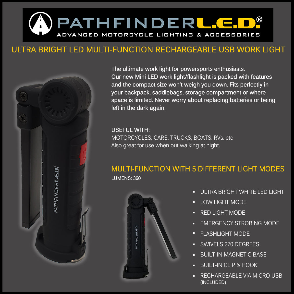 Ultra Bright Work Light Multifunction