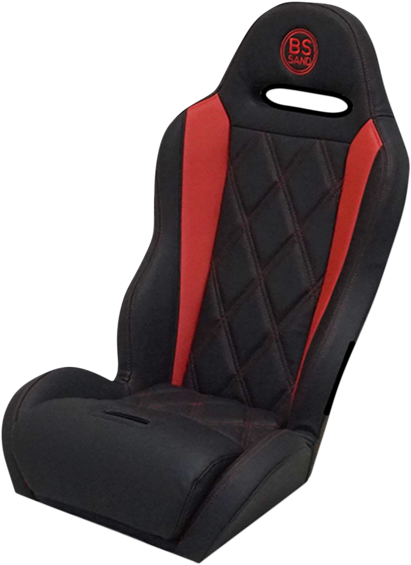 BS SAND Performance Seat - Big Diamond - Black/Red - Arctic Cat/Can-Am/Yamaha '13-'20 PEBURDBDC1