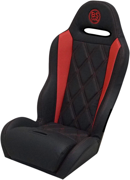 BS SAND Performance Seat - Big Diamond - Black/Red - Arctic Cat/Can-Am/Yamaha '13-'20 PEBURDBDC1