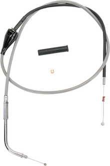 DRAG SPECIALTIES Stainless Braided Idle Cable - 44" 5343144B