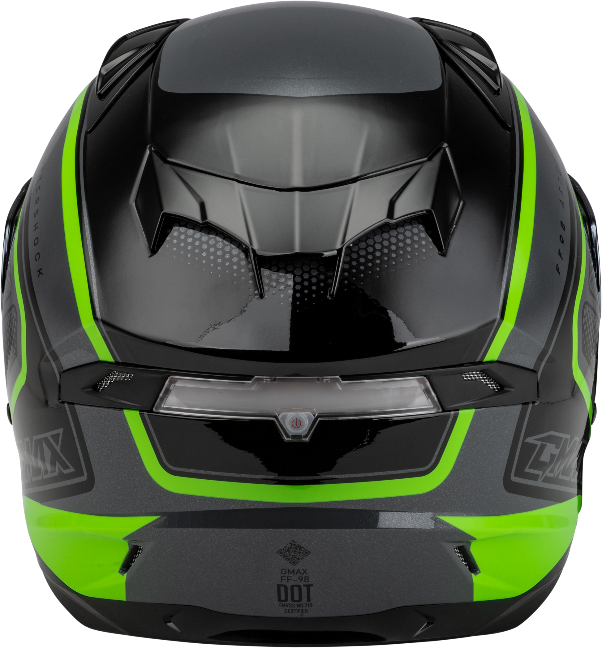 Ff 98 Aftershock Helmet Grey/Neon Green Xl