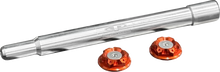 PAUL YAFFE BAGGER NATION Y-Axle with Turret Style Axle Cover Kit - Custom - Front - Orange - 25 mm PYO:YAXLE-08-HT-OR