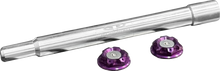 PAUL YAFFE BAGGER NATION Y-Axle with Turret Style Axle Cover Kit - Custom - Front - Purple - 25 mm PYO:YAXLE-08-HT-PR