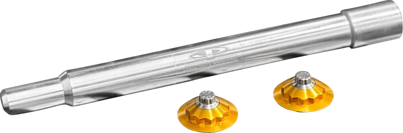 PAUL YAFFE BAGGER NATION Y-Axle with 12 Point Style Axle Cover Kit - Custom - Front - Gold - 1" PYO:YAXLE-07-TP-GD