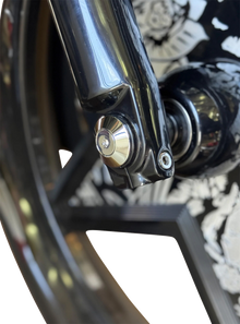 PAUL YAFFE BAGGER NATION Y-Axle with Smooth Style Axle Cover Kit - Custom - Front - Chrome - 1" PYO:YAXLE-07-SM-C