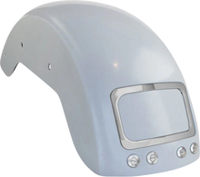 PAUL YAFFE BAGGER NATION The Fix Rear Fender - Chrome Frame Plate - Thunder Bolts - HD Softail PYO:CRF-M8ST-SG-TB-C