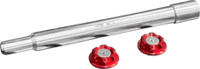 PAUL YAFFE BAGGER NATION Y-Axle with Turret Style Axle Cover Kit - Custom - Front - Red - 1" PYO:YAXLE-07-HT-RD