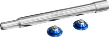 PAUL YAFFE BAGGER NATION Y-Axle with 12 Point Style Axle Cover Kit - Custom - Front - Blue - 25 mm PYO:YAXLE-08-TP-BE