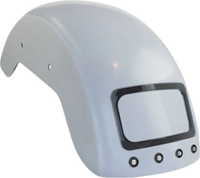 PAUL YAFFE BAGGER NATION The Fix Rear Fender - Black Frame Plate - Thunder Bolts - HD Softail PYO:CRF-M8ST-LR-LB-B