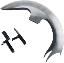 PAUL YAFFE BAGGER NATION Talon Front Fender - 21" Wheel - With Inverted Fork Adapters - Debris Guards - HD Softail PYO:TALON21-18SG-B
