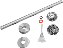 PAUL YAFFE BAGGER NATION Axle Cover Kit - Y-Axle Rod - Front - Standard/Turret - Chrome PYO:YHTR-18L-CH