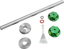 PAUL YAFFE BAGGER NATION Axle Cover Kit - Y-Axle Rod - Front - Standard/Turret - Green PYO:YHTR-18L-GN