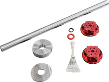 PAUL YAFFE BAGGER NATION Axle Cover Kit - Y-Axle Rod - Front - Standard/Turret - Red PYO:YHTR-18L-RD
