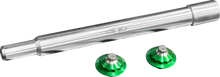 PAUL YAFFE BAGGER NATION Y-Axle with 12 Point Style Axle Cover Kit - Custom - Front - Green - 1" PYO:YAXLE-07-TP-GN