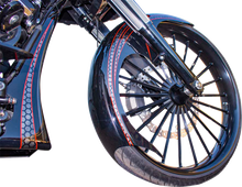 PAUL YAFFE BAGGER NATION Talon Front Fender - 21" Wheel - With Black Adapters - HD Touring PYO:TALON21-14L-B