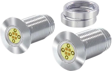 PAUL YAFFE BAGGER NATION Lightning Bolts - Amber/White - Chrome PYO:BOLTS-DRL-C