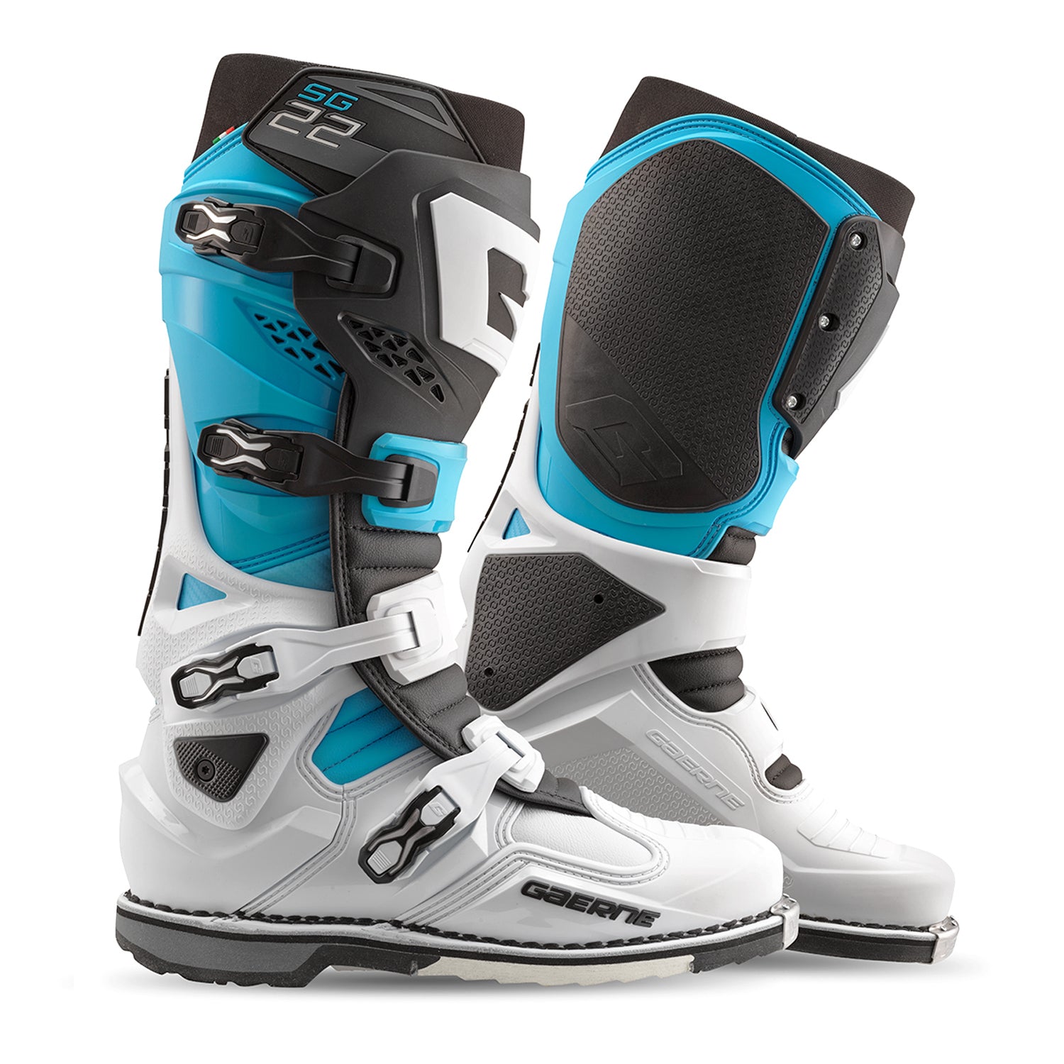 Sg 22 Boots Le White/Black/Light Blue 10