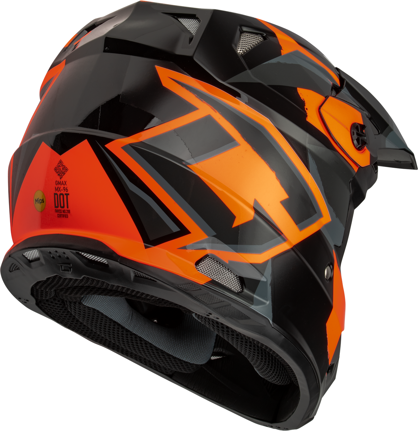 Mx 96 Splinter Helmet Black/Orange Xs