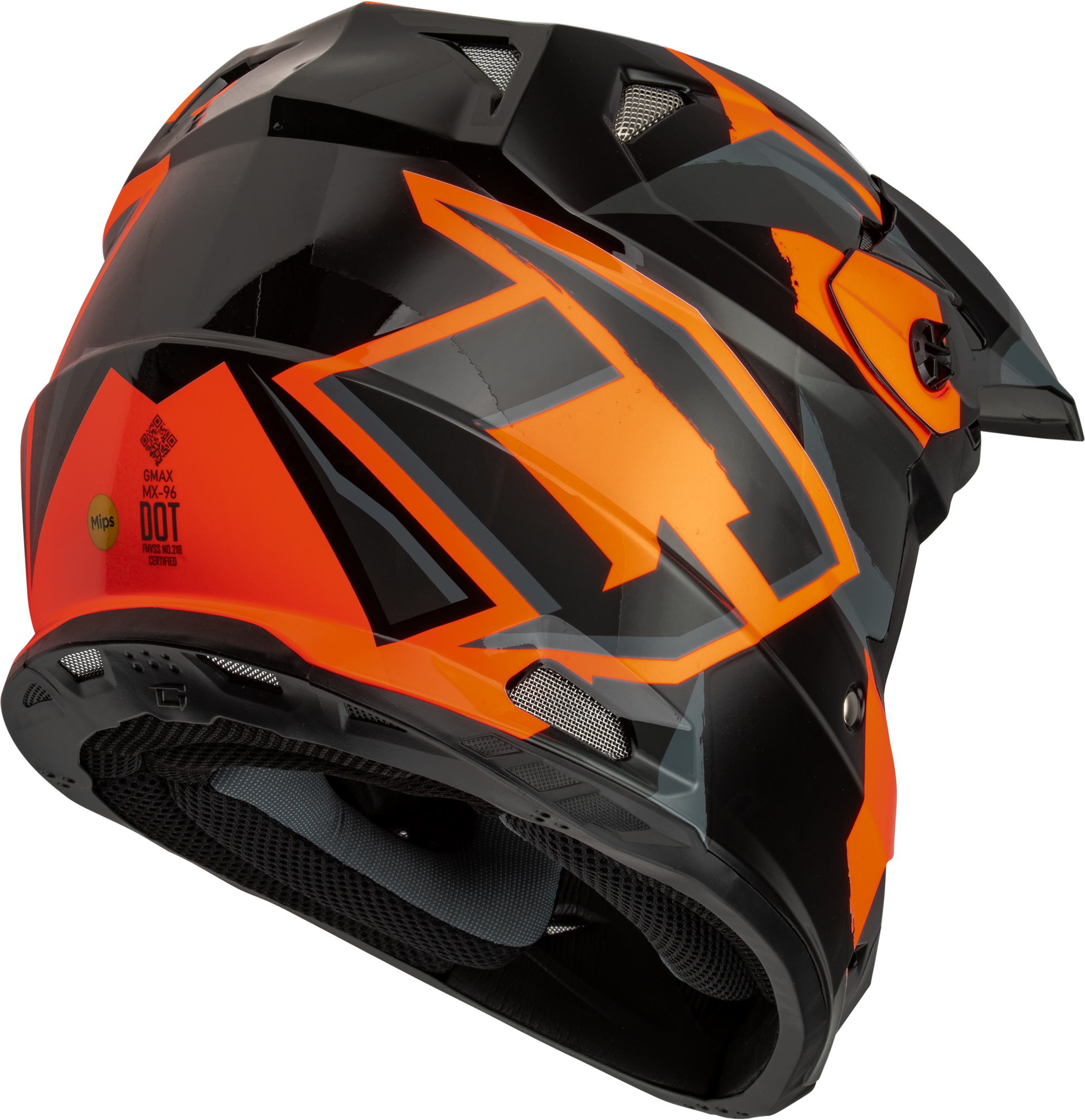 Mx 96 Splinter Helmet Black/Orange Md