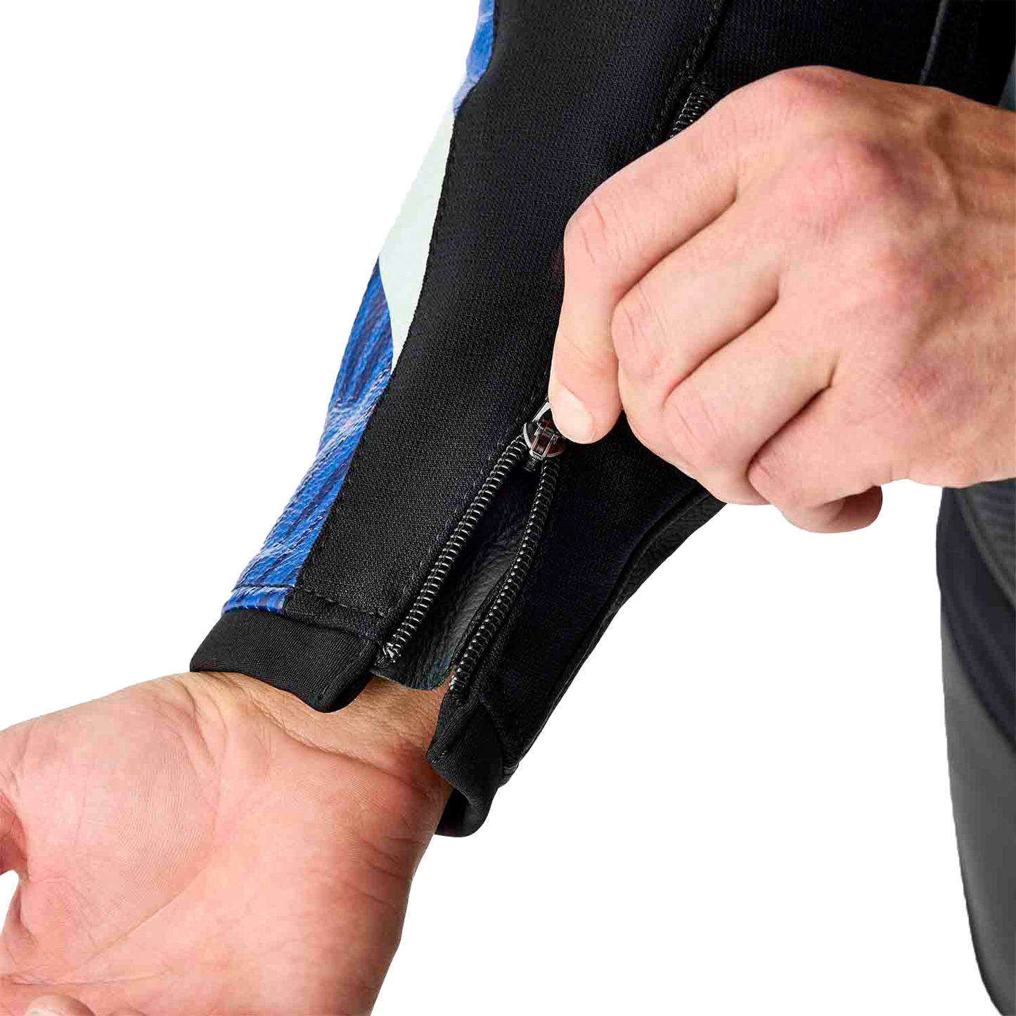 Tractech Evo D3o Jacket Blk/Blue Leather Lg