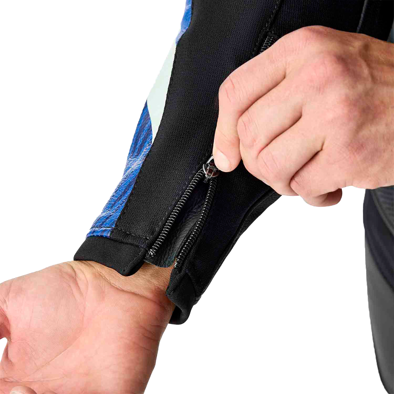 Tractech Evo D3o Jacket Blk/Blue Leather Lg
