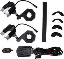 Dual Switchback Led Lights Silver/Blk Wireless Remote Pr