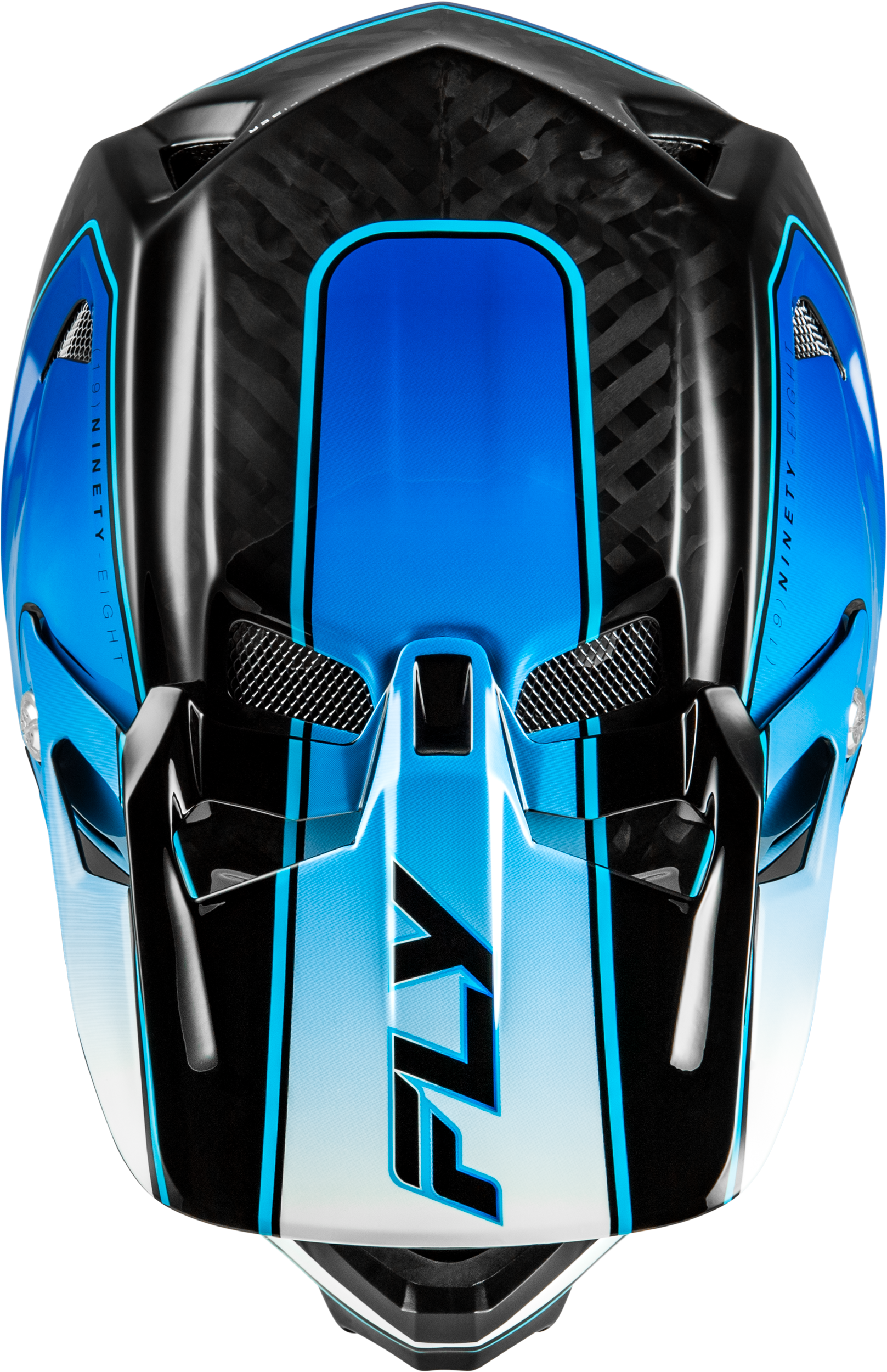 Werx R Flow Carbon Helmet Black Carbon/Blue/White Md