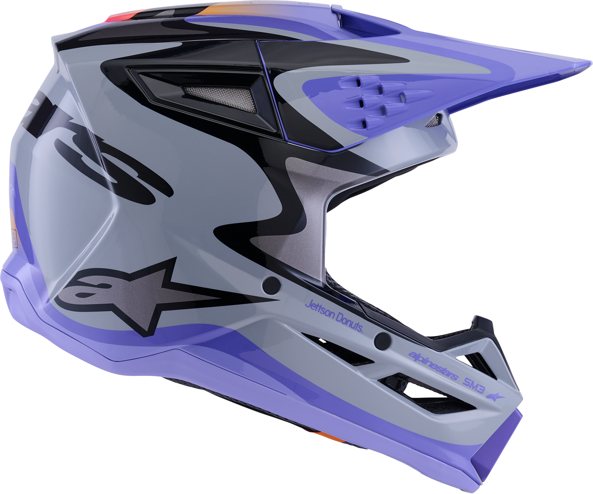 Jettson Sm3 Youth Helmet Gry/Purp/Blk Glossy Ym