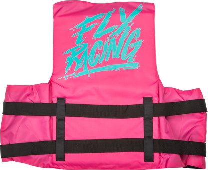 Nylon Flotation Vest Neon Pink/Teal Xs