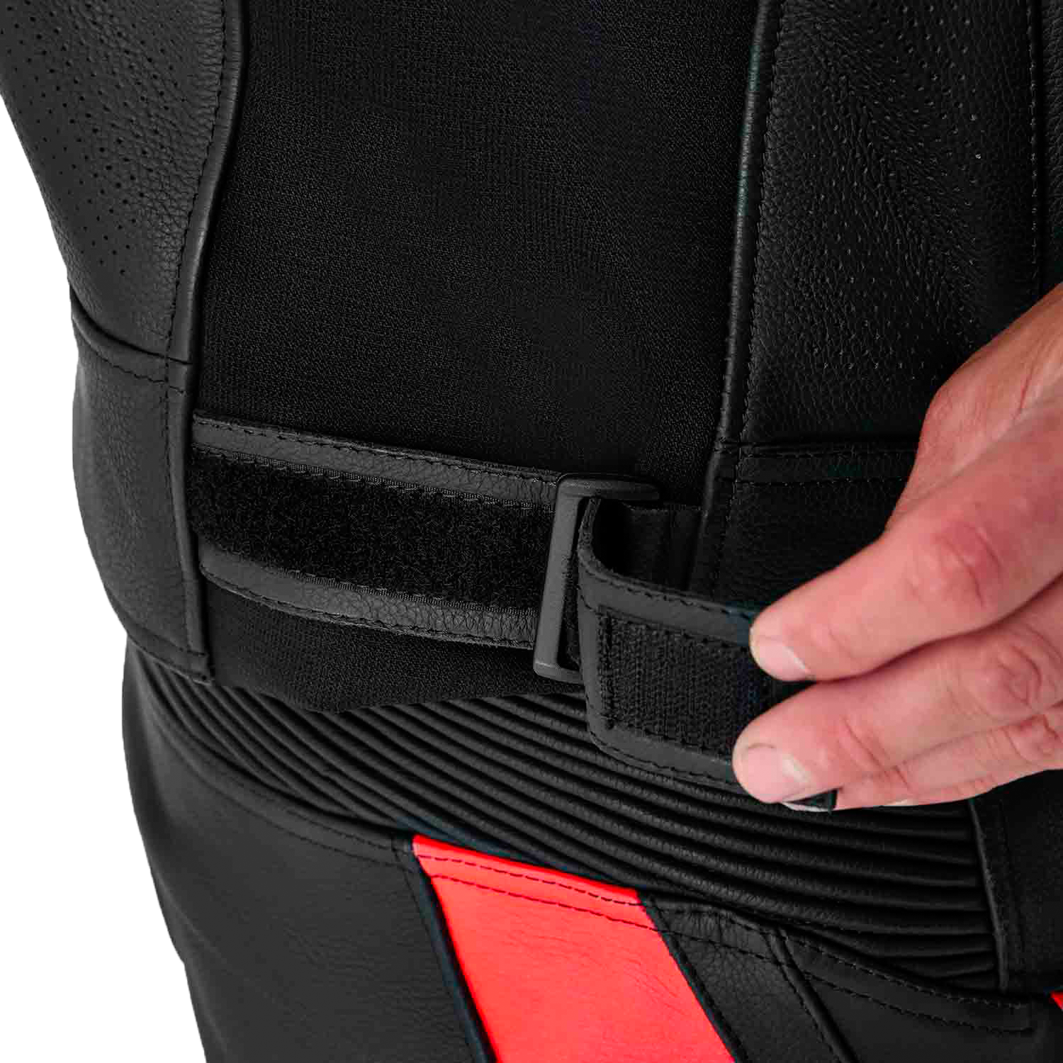 Tractech Evo D3o Jacket Blk/Flo Red Leather 3x