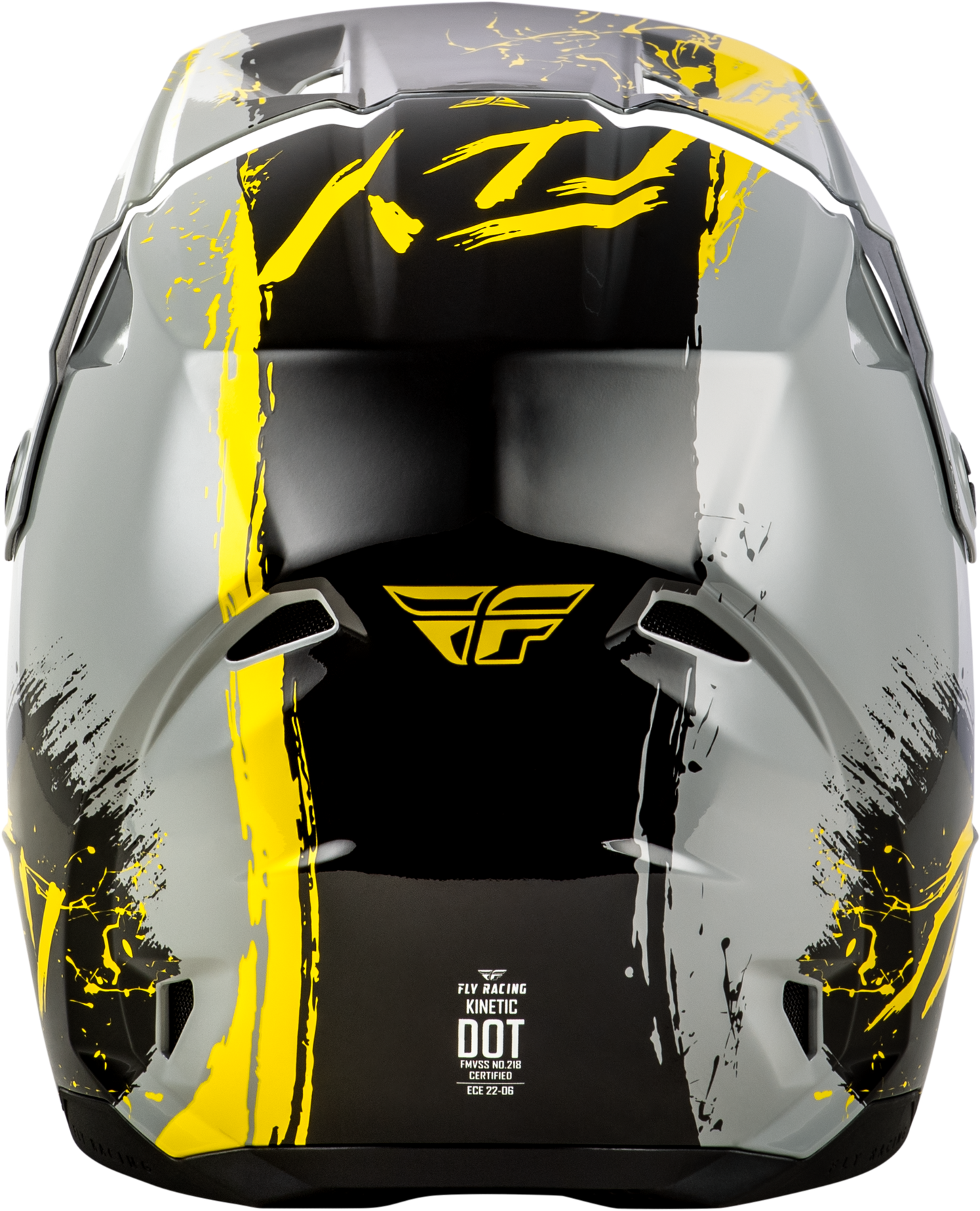 Youth Kinetic Drip Helmet Grey/Black/Yellow Yl