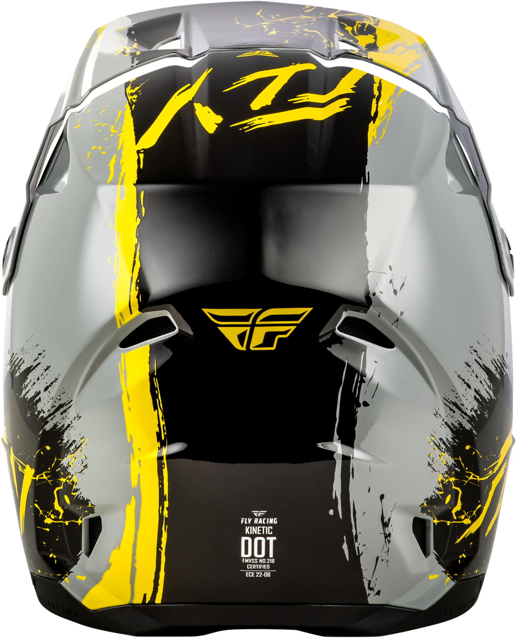 Youth Kinetic Drip Helmet Grey/Black/Yellow Yl