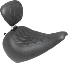 MUSTANG Wide Tripper™ Seat - with Driver's Backrest - Diamond Stitching 83025
