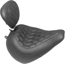 MUSTANG Wide Tripper™ Seat - with Driver's Backrest - Diamond Stitch 83061