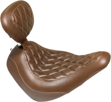 MUSTANG Seat - Wide Tripper™ Solo - with Backrest - Diamond - Brown 83040