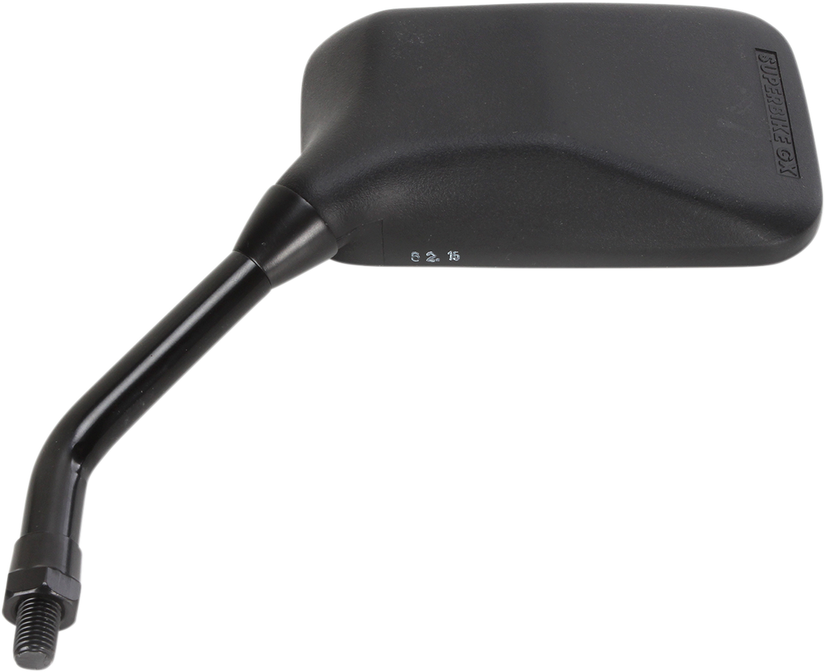 PARTS UNLIMITED Mirror - GX - Side View - Rectangle - Black - Left 17007