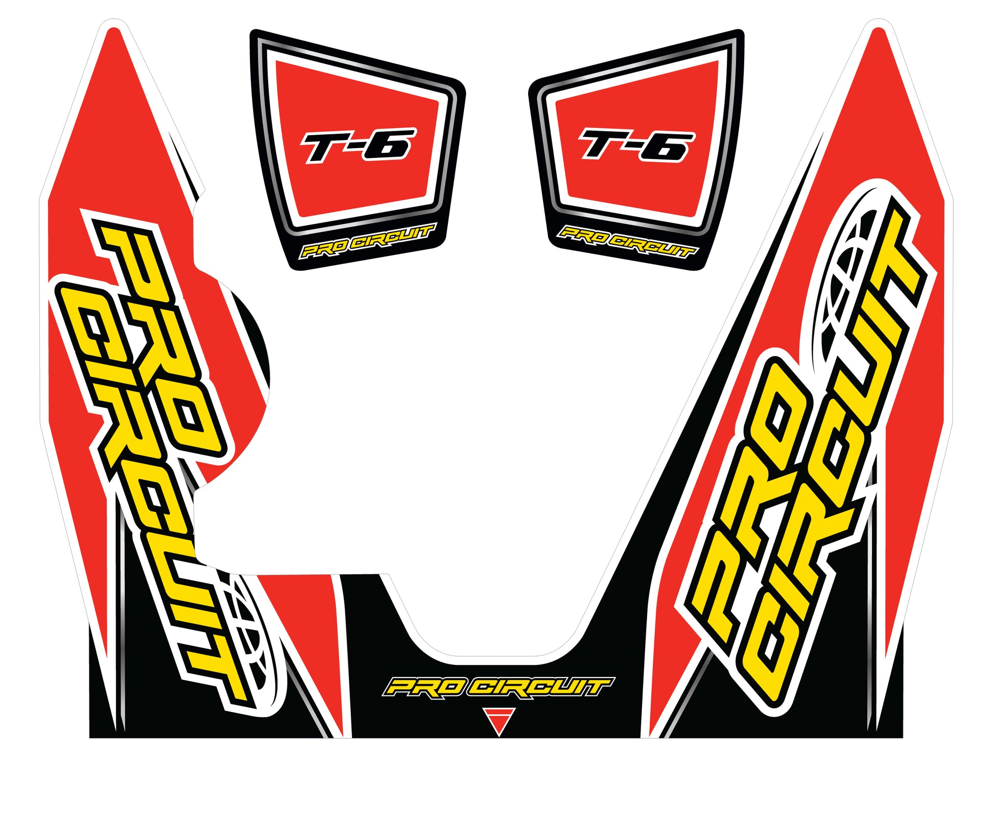 T 6 Wrap/End Cap Decal Yz450f Replacement Muffler Stickers