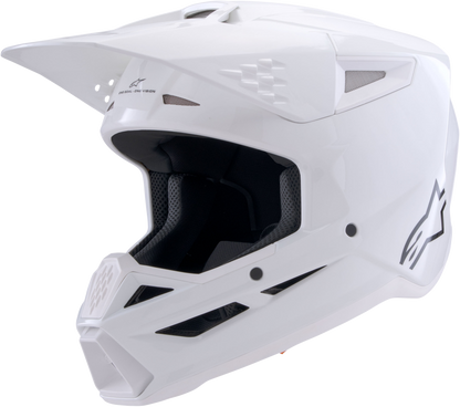 Sm3 Solid Helmet White Glossy Sm