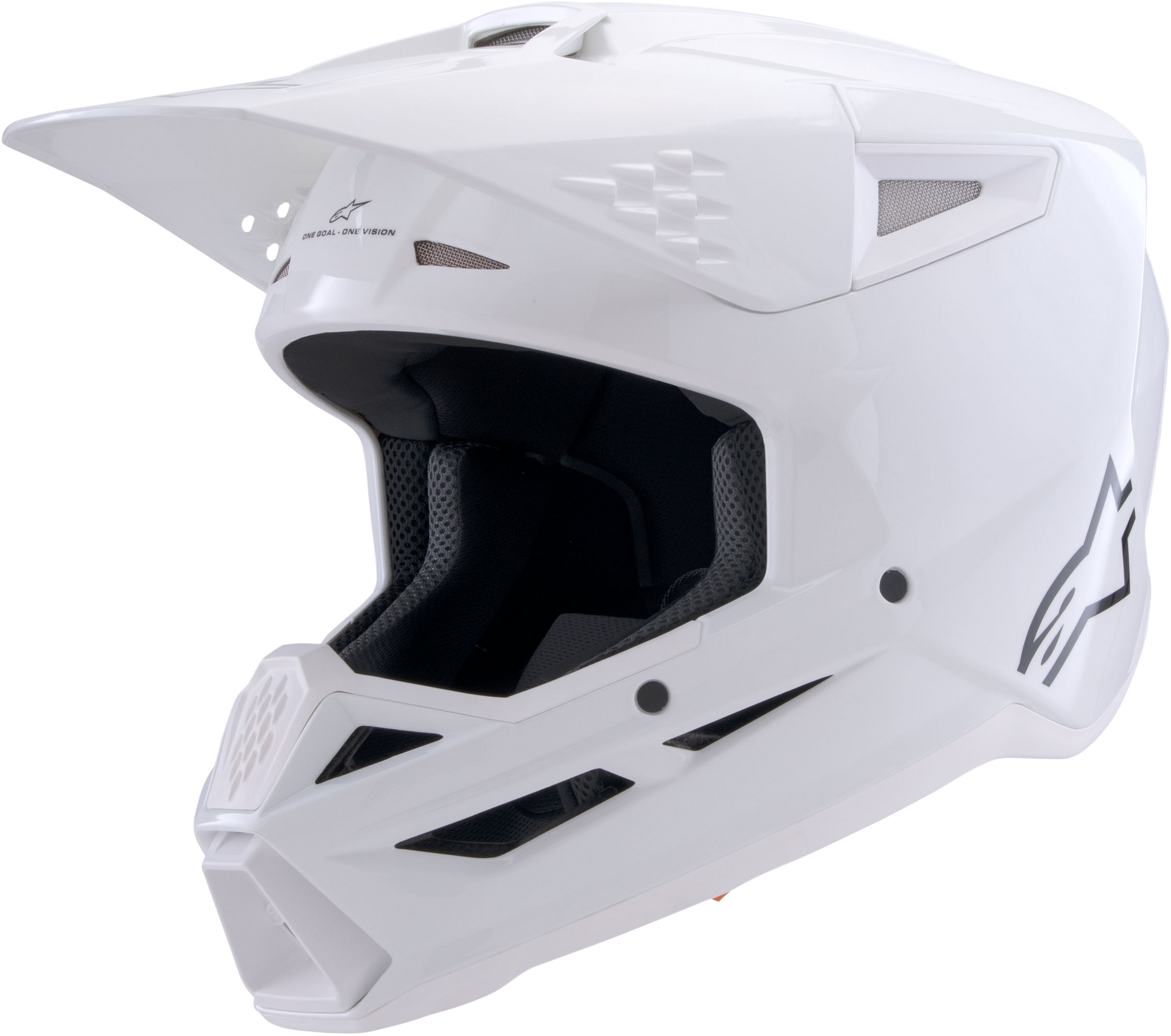 Sm3 Solid Helmet White Glossy Md