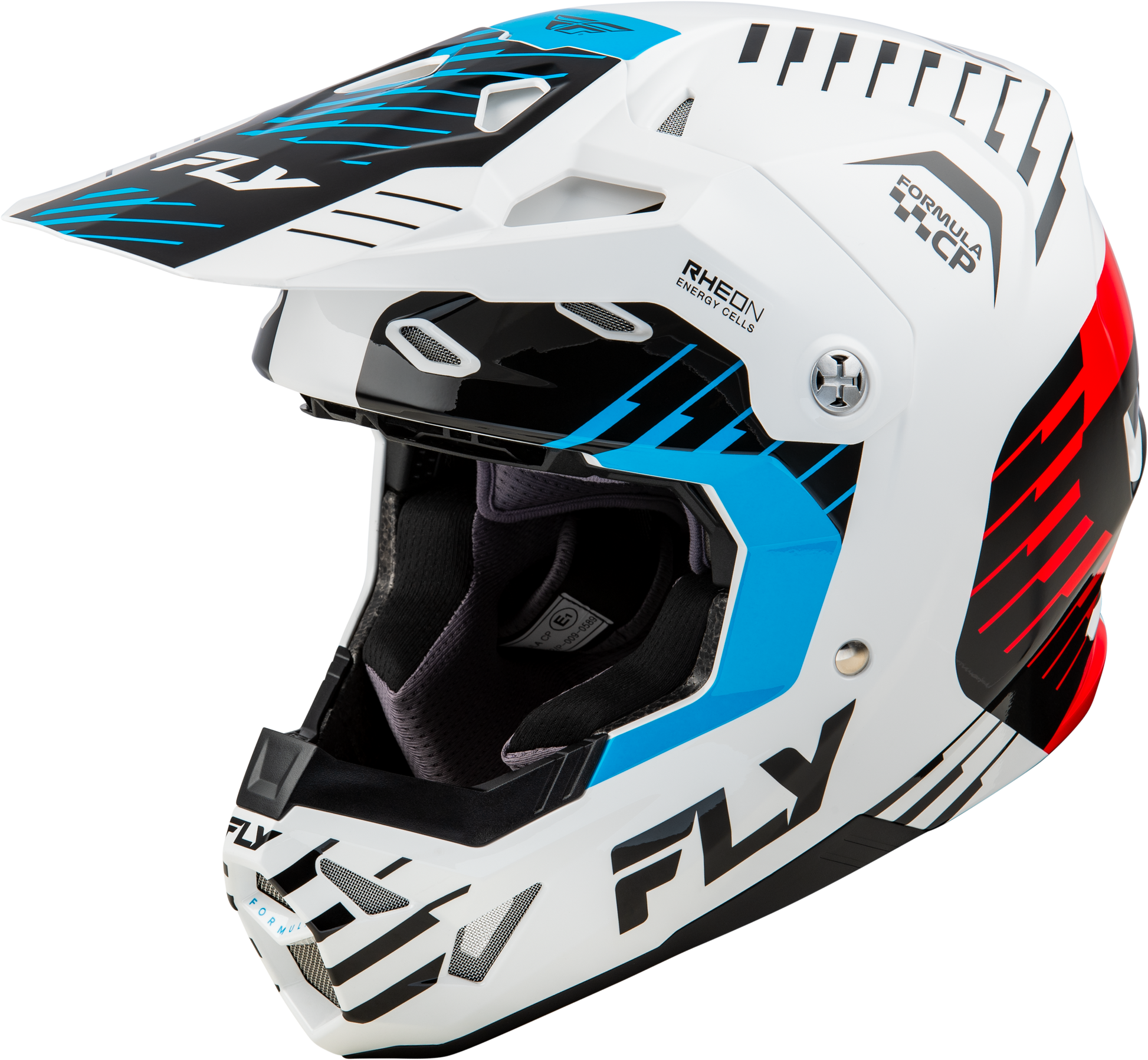 Formula Cp Slice Helmet White/Red/Cyan Md
