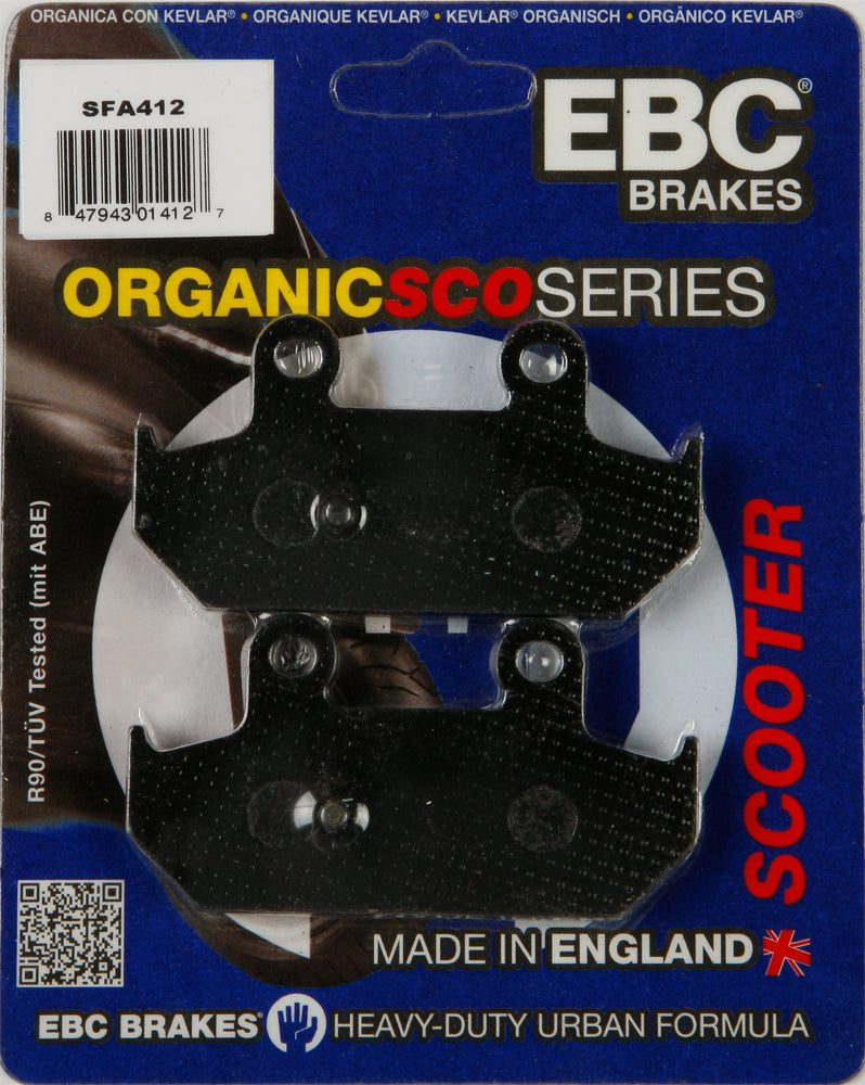 Brake Pads Sfa412 Organic
