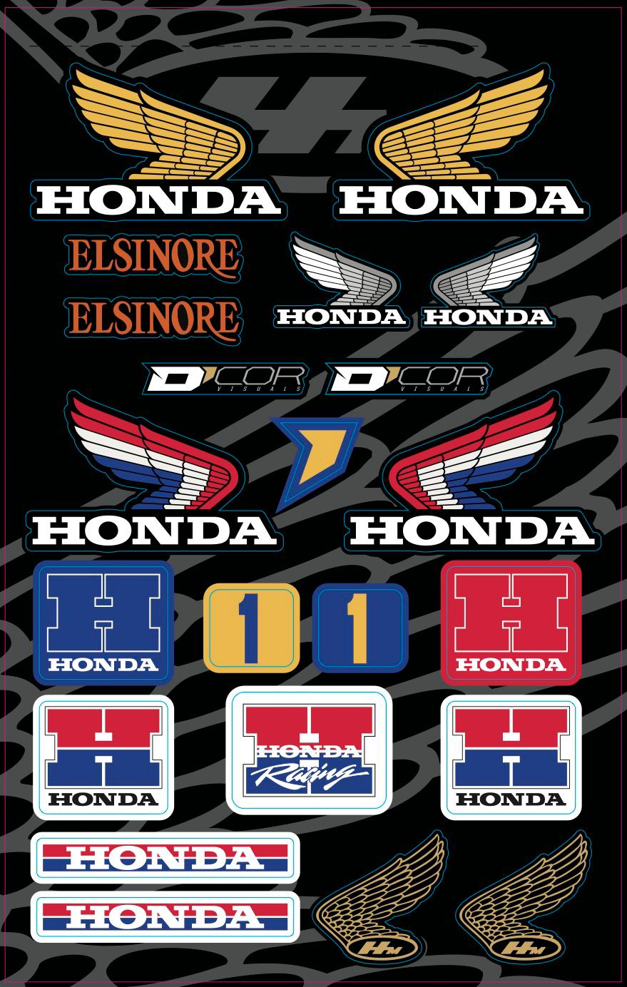 Decal Sheets Honda