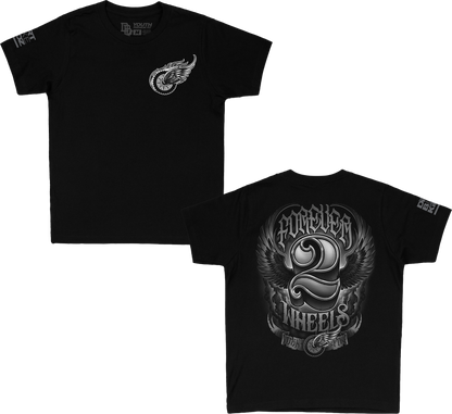 Two Wheels Youth Tee Black Ys