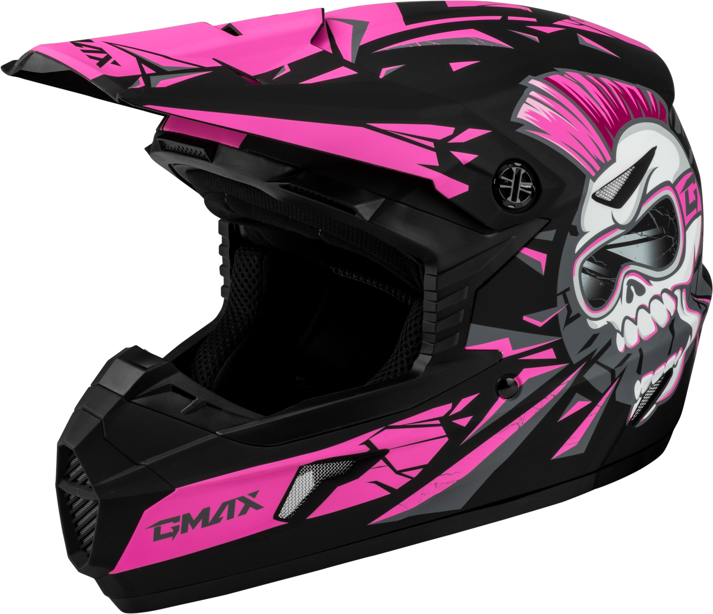 Youth Mx 46y Unstable Helmet Matte Black/Pink Yl