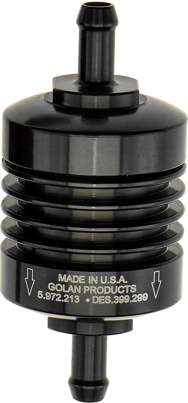 Mini Fuel Filter Black 5/16" Barb Fitting